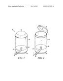 Trash receptable with adjustable bottom portion diagram and image