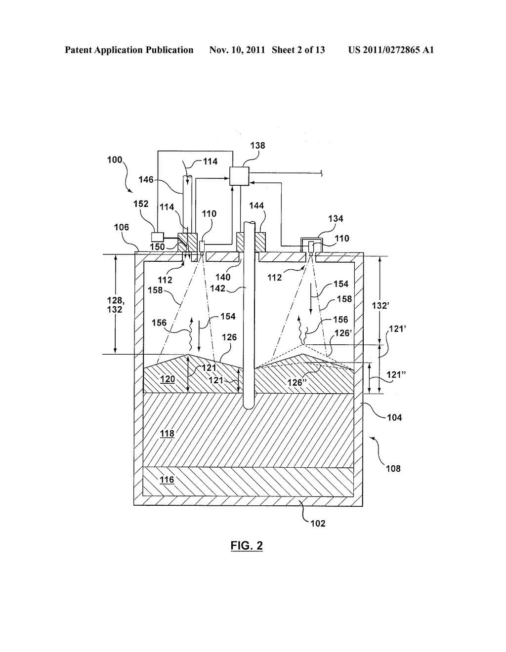 MEASUREMENT OF CHARGE BANK LEVEL IN A METALLURGICAL FURNACE - diagram, schematic, and image 03