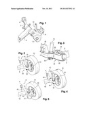 MOTOR VEHICLE REAR TRAIN HAVING A TWO ARM SUSPENSION WITH A VERTICAL     OPENING diagram and image