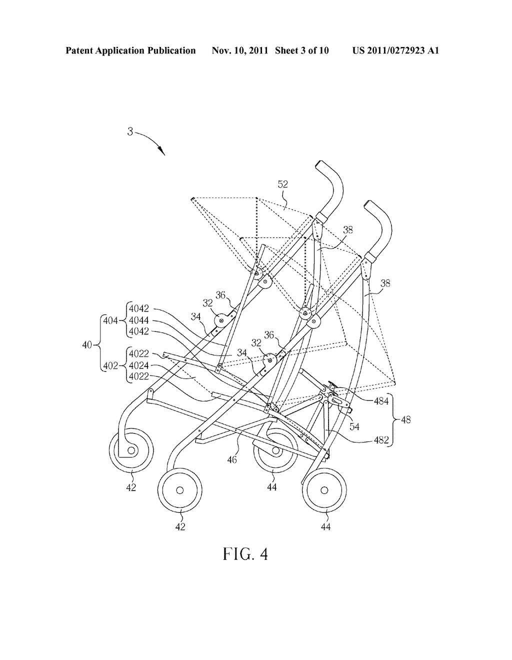 stroller folding mechanism