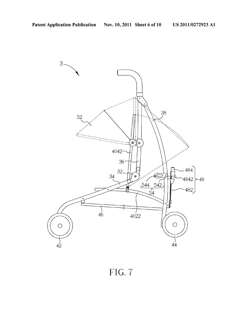 stroller folding mechanism