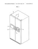 Door handle and refrigerator having the same diagram and image