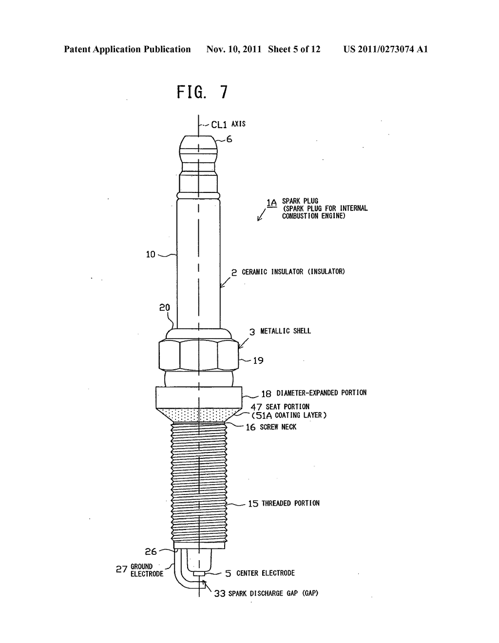 SPARK PLUG FOR INTERNAL COMBUSTION ENGINE - diagram, schematic, and image 06