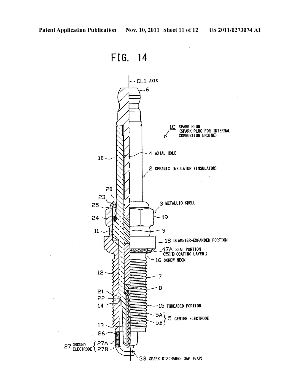 SPARK PLUG FOR INTERNAL COMBUSTION ENGINE - diagram, schematic, and image 12