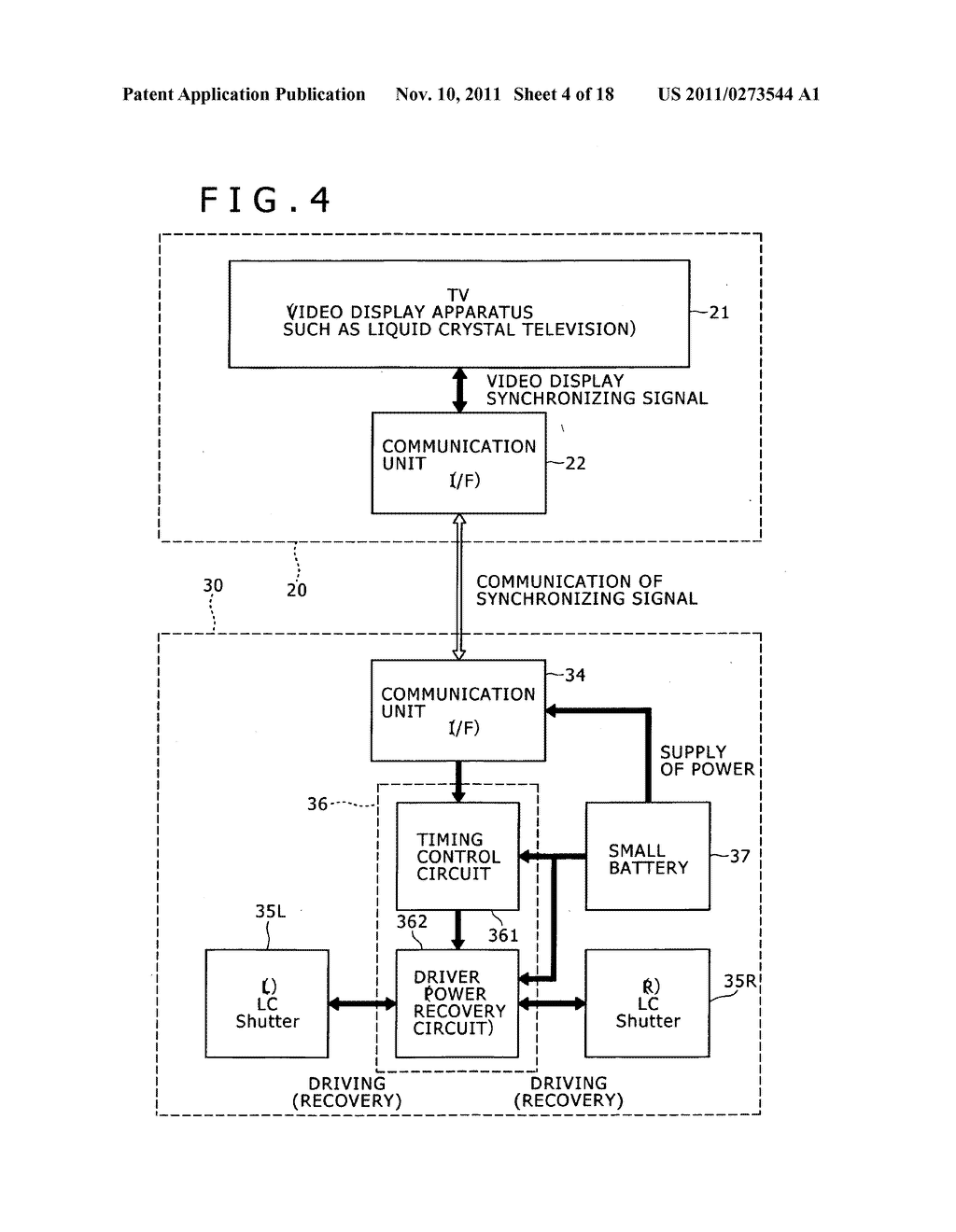 Shutter driving device and three-dimensional video display system - diagram, schematic, and image 05