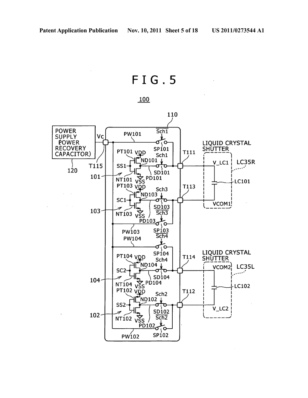 Shutter driving device and three-dimensional video display system - diagram, schematic, and image 06