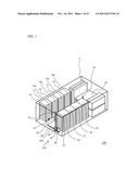 LIBRARY DEVICE AND INCLINATION CORRECTION METHOD OF MOVABLE UNIT PROVIDED     IN LIBRARY DEVICE diagram and image