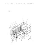 LIBRARY DEVICE AND INCLINATION CORRECTION METHOD OF MOVABLE UNIT PROVIDED     IN LIBRARY DEVICE diagram and image