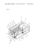 LIBRARY DEVICE AND INCLINATION CORRECTION METHOD OF MOVABLE UNIT PROVIDED     IN LIBRARY DEVICE diagram and image