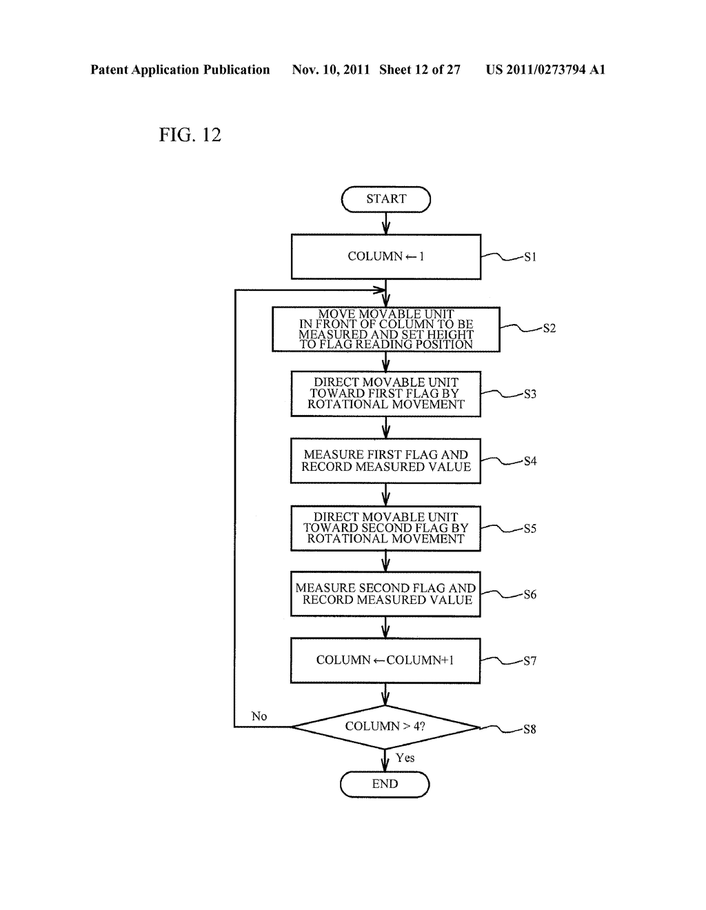 LIBRARY DEVICE AND INCLINATION CORRECTION METHOD OF MOVABLE UNIT PROVIDED     IN LIBRARY DEVICE - diagram, schematic, and image 13