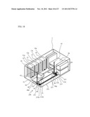 LIBRARY DEVICE AND INCLINATION CORRECTION METHOD OF MOVABLE UNIT PROVIDED     IN LIBRARY DEVICE diagram and image