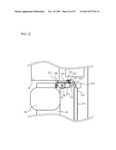 LIBRARY DEVICE AND INCLINATION CORRECTION METHOD OF MOVABLE UNIT PROVIDED     IN LIBRARY DEVICE diagram and image