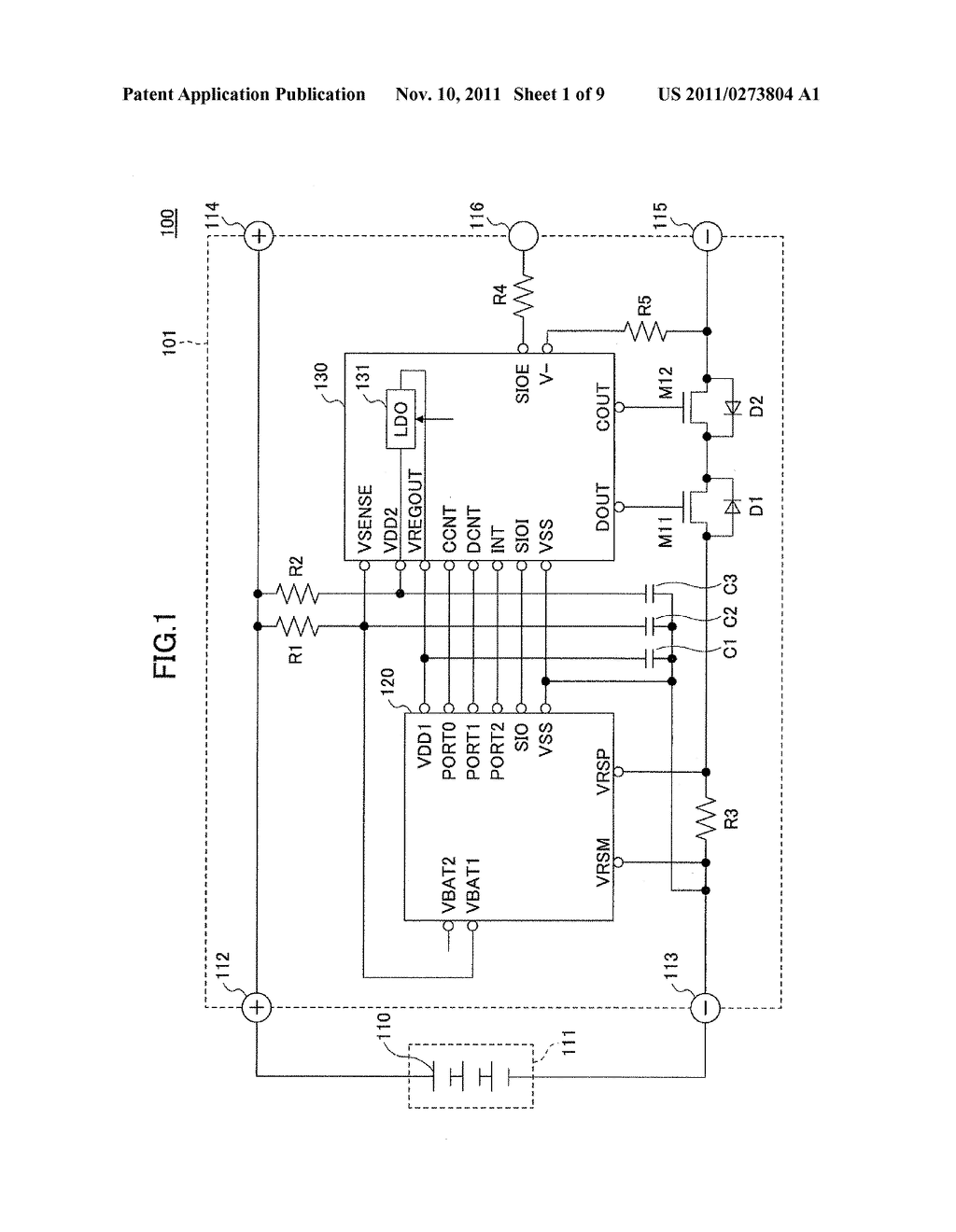 PROTECTION MONITORING CIRCUIT AND BATTERY PACK - diagram, schematic, and image 02