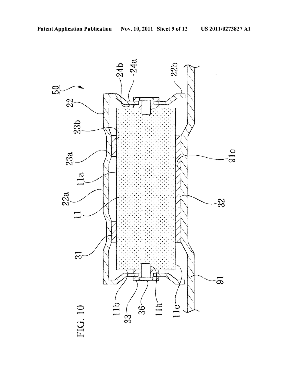 VIBRATION-DAMPING CONTAINING CASE FOR ELECTRONIC DEVICE, THE ELECTRONIC     DEVICE, AND ELECTRONIC APPARATUS HAVING THE ELECTRONIC DEVICE MOUNTED     THEREON - diagram, schematic, and image 10