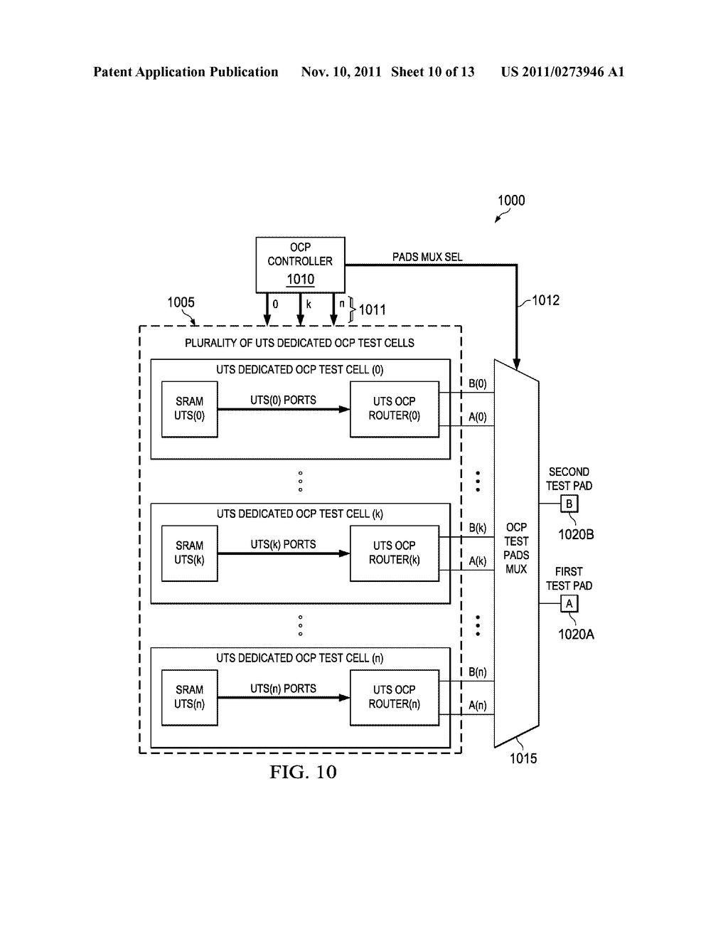 UNIVERSAL TEST STRUCTURES BASED SRAM ON-CHIP PARAMETRIC TEST MODULE AND     METHODS OF OPERATING AND TESTING - diagram, schematic, and image 11