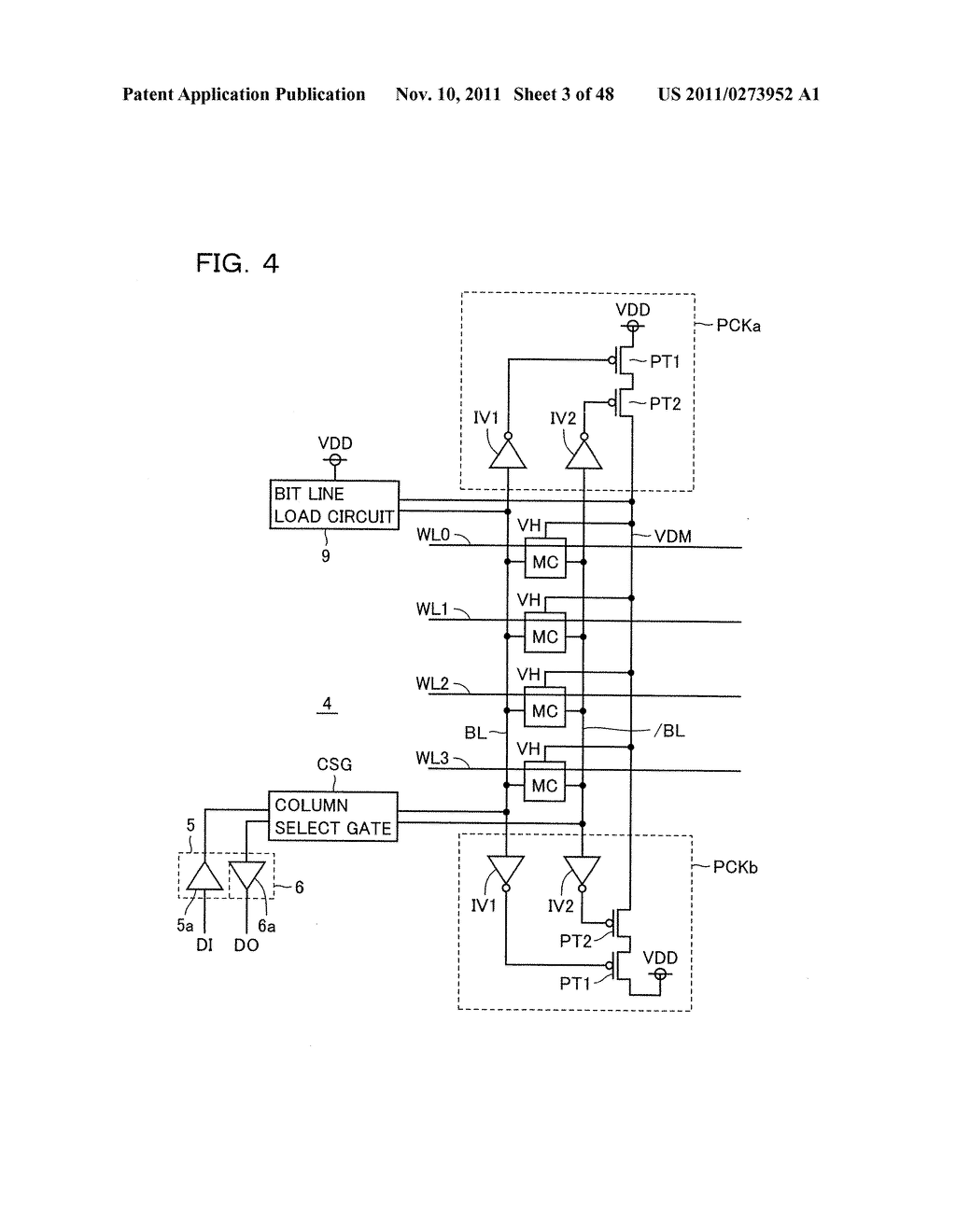 SEMICONDUCTOR MEMORY DEVICE THAT CAN STABLY PERFORM WRITING AND READING     WITHOUT INCREASING CURRENT CONSUMPTION EVEN WITH A LOW POWER SUPPLY     VOLTAGE - diagram, schematic, and image 04