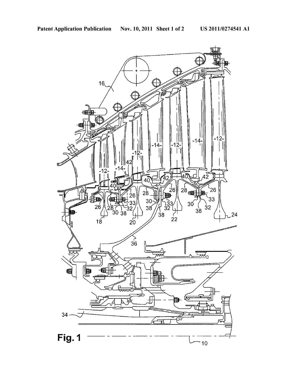 ANNULAR FLANGE FOR FASTENING A ROTOR OR STATOR ELEMENT IN A TURBOMACHINE - diagram, schematic, and image 02