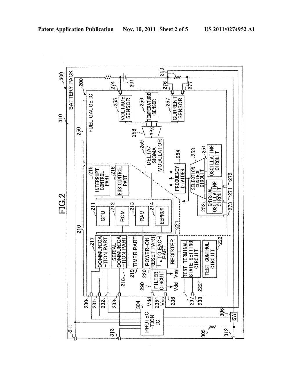 FUEL GAUGE CIRCUIT AND BATTERY PACK - diagram, schematic, and image 03