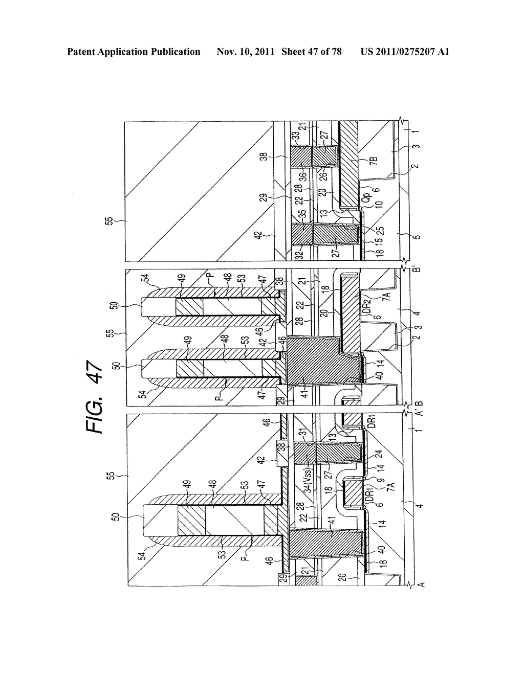 SEMICONDUCTOR MEMORY DEVICE AND A METHOD OF MANUFACTURING THE SAME - diagram, schematic, and image 48