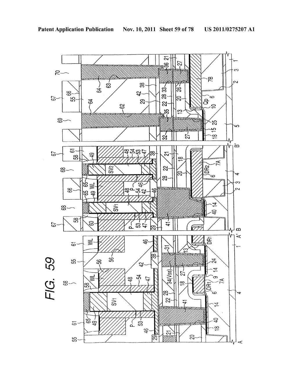 SEMICONDUCTOR MEMORY DEVICE AND A METHOD OF MANUFACTURING THE SAME - diagram, schematic, and image 60