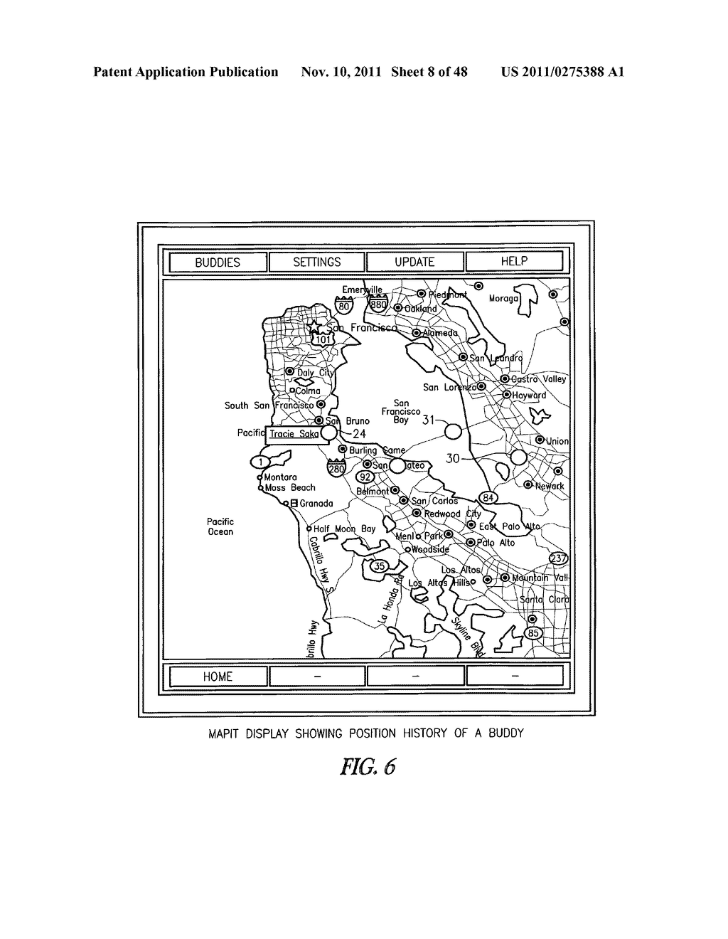 METHODS AND APPARATUSES FOR GEOSPATIAL-BASED SHARING OF INFORMATION BY     MULTIPLE DEVICES - diagram, schematic, and image 09