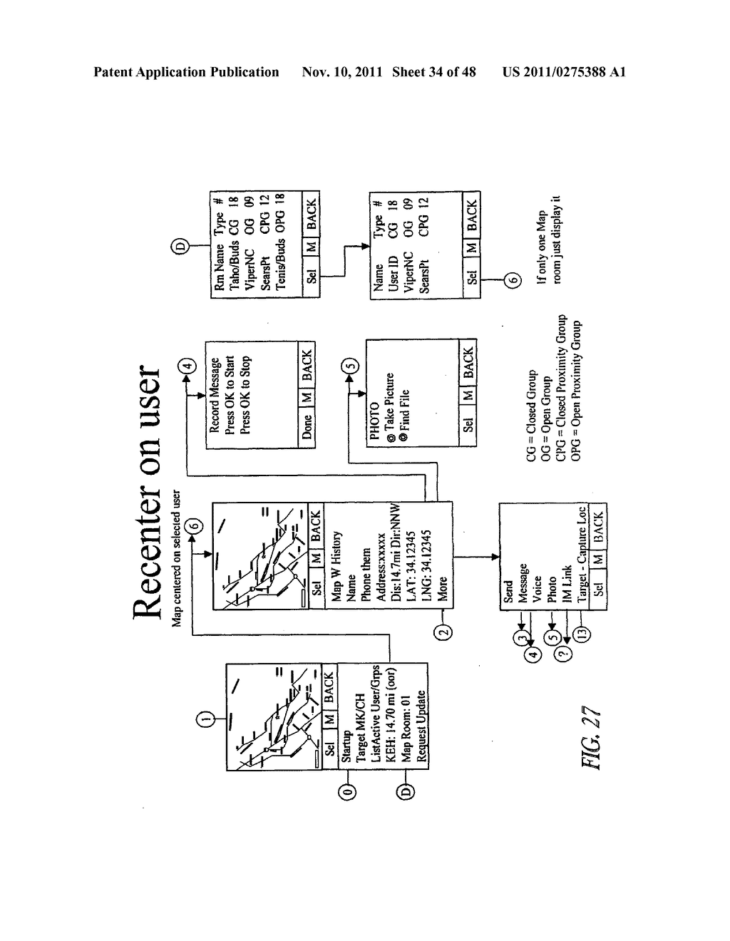 METHODS AND APPARATUSES FOR GEOSPATIAL-BASED SHARING OF INFORMATION BY     MULTIPLE DEVICES - diagram, schematic, and image 35