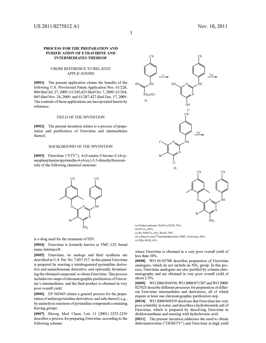 PROCESS FOR THE PREPARATION AND PURIFICATION OF ETRAVIRINE AND     INTERMEDIATES THEREOF - diagram, schematic, and image 13