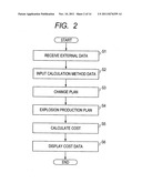 INFORMATION PROCESSING APPARATUS, COST FORECAST CALCULATION METHOD, AND     COST FORECAST CALCULATION PROGRAM diagram and image