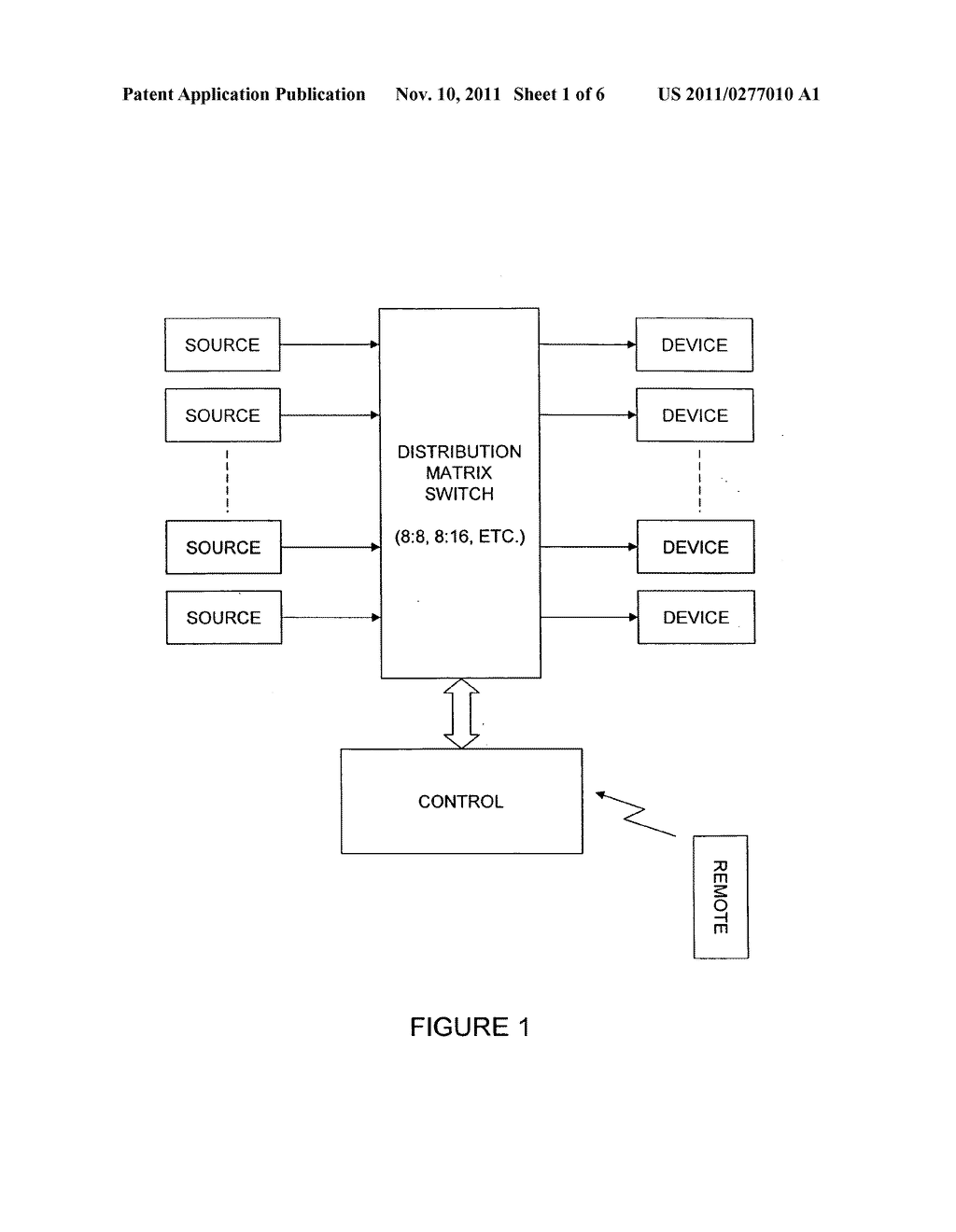 Audio video matrix switch with automatic line length signal compensator - diagram, schematic, and image 02