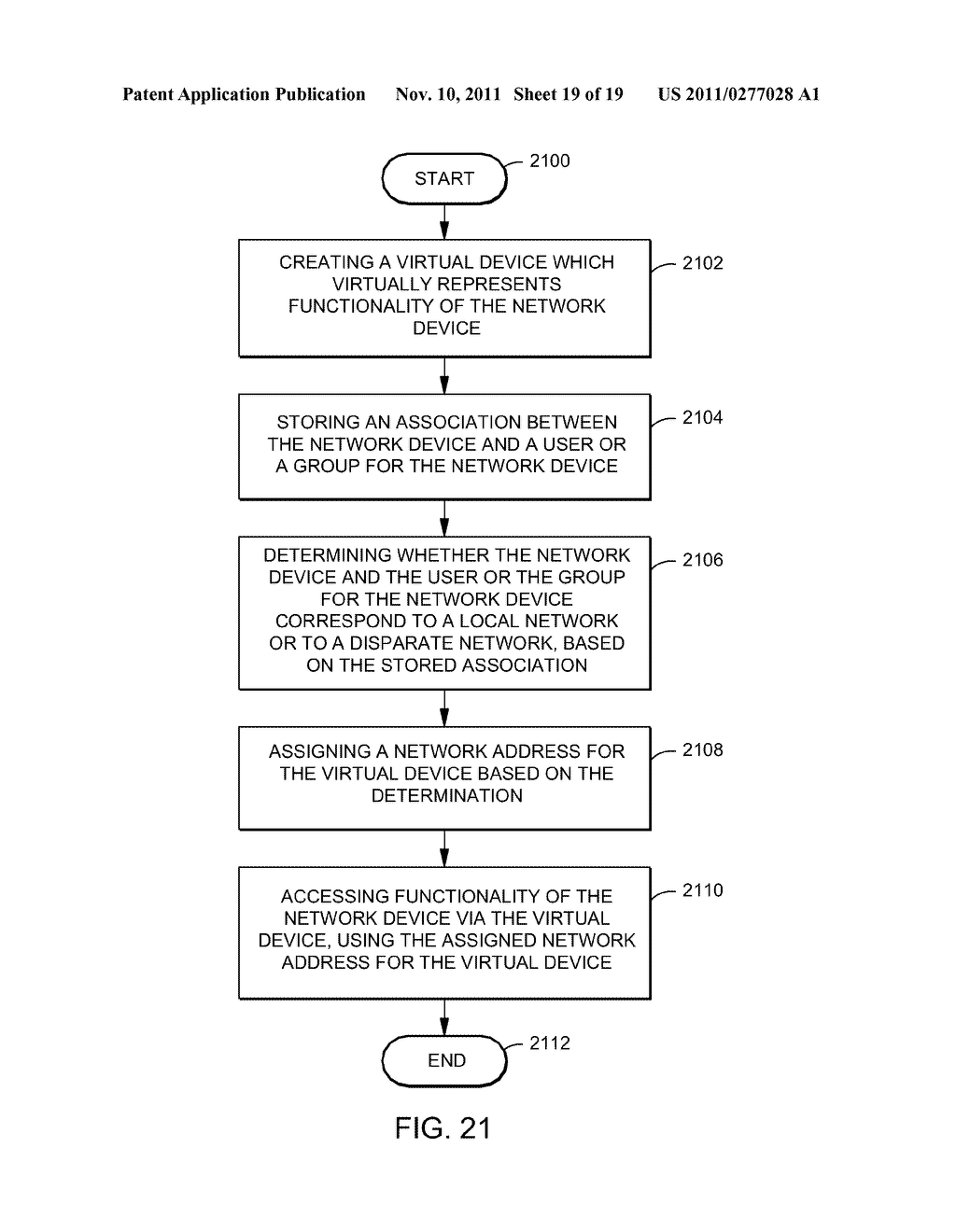 ASSIGNING A NETWORK ADDRESS FOR A VIRTUAL DEVICE TO VIRTUALLY EXTEND THE     FUNCTIONALITY OF A NETWORK DEVICE - diagram, schematic, and image 20