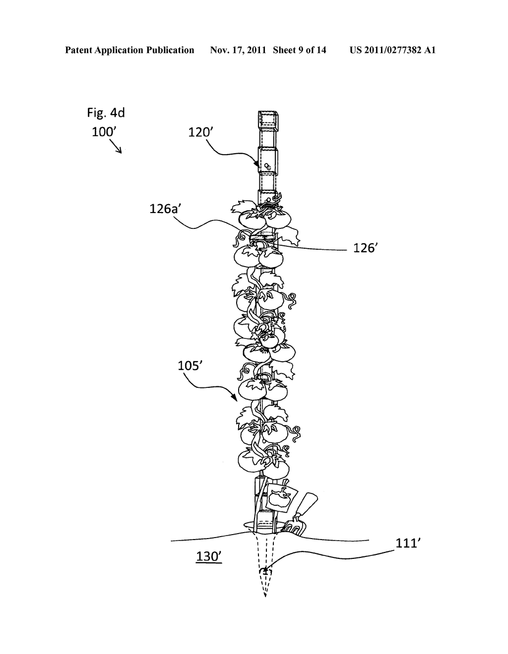 Adjustable stake assembly and method of use - diagram, schematic, and image 10