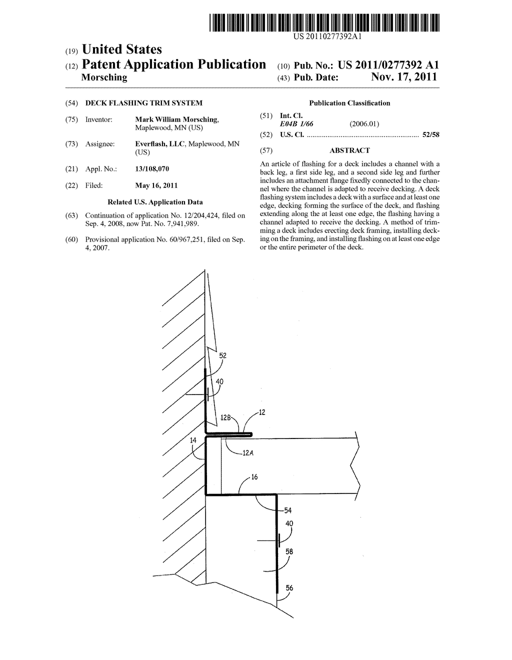 DECK FLASHING TRIM SYSTEM - diagram, schematic, and image 01