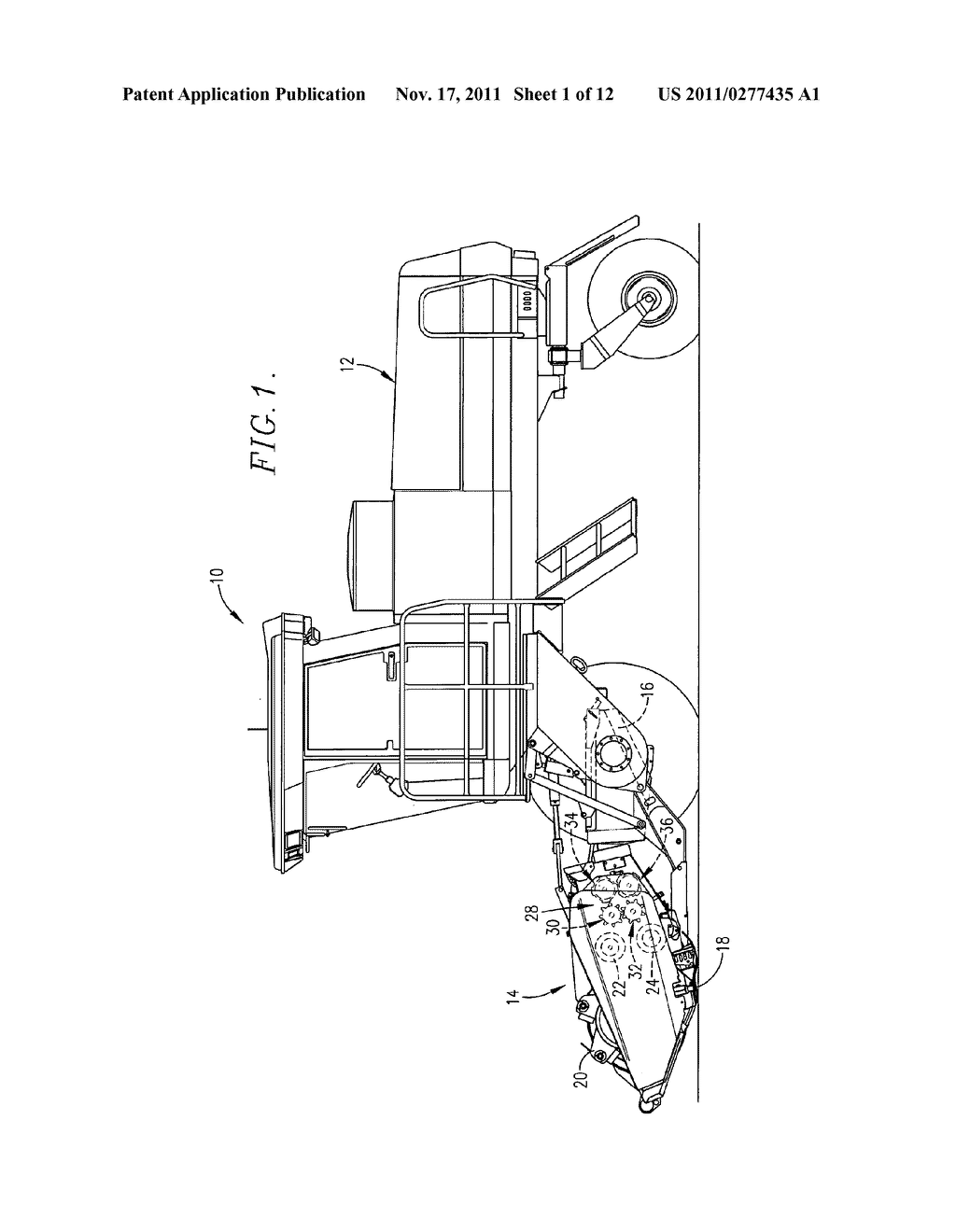 CROP HARVESTER HAVING METAL CONDITIONER ROLLS WITH HERRINGBONE RIB PATTERN - diagram, schematic, and image 02