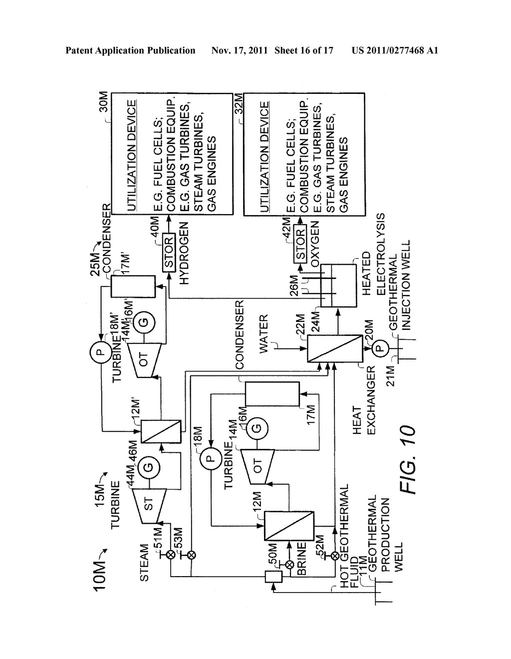 APPARATUS AND METHOD FOR PRODUCING POWER USING GEOTHERMAL FLUID - diagram, schematic, and image 17