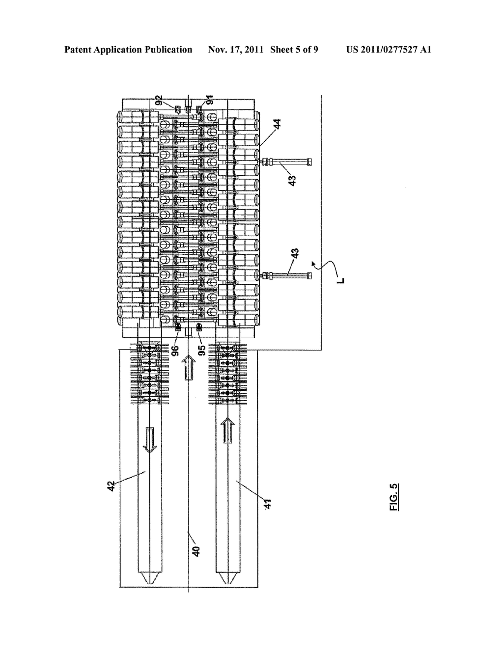 MULTI-STAND ROLLING MILL OF THE LONGITUDINAL ELONGATOR KIND FOR ROD-SHAPED     BODIES, COMPRISING FOUR-ROLLS STANDS, AND METHOD FOR SUBSTITUTING THE     STANDS - diagram, schematic, and image 06