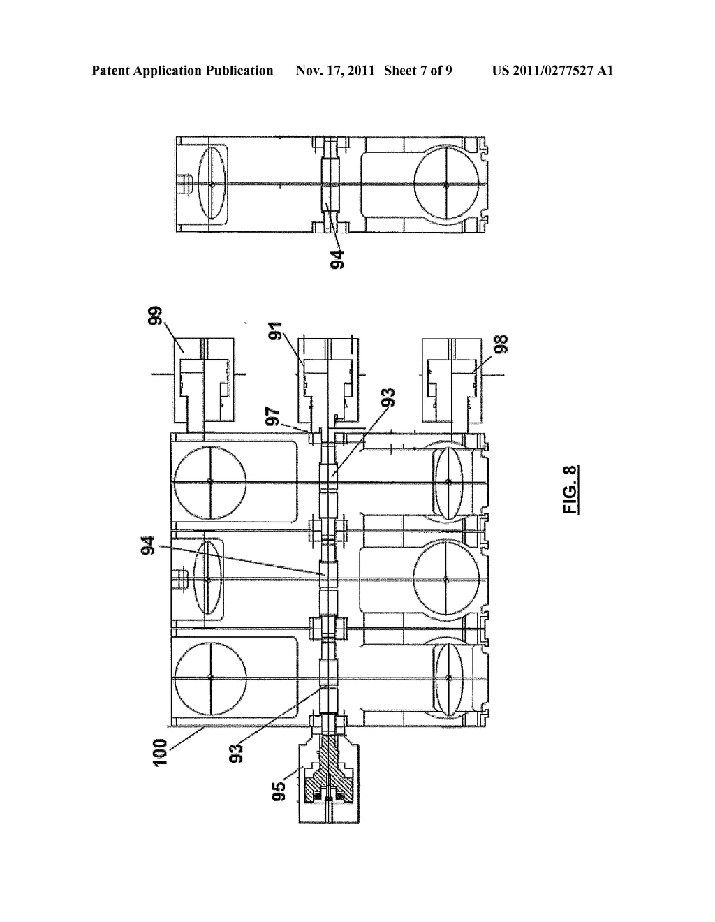 MULTI-STAND ROLLING MILL OF THE LONGITUDINAL ELONGATOR KIND FOR ROD-SHAPED     BODIES, COMPRISING FOUR-ROLLS STANDS, AND METHOD FOR SUBSTITUTING THE     STANDS - diagram, schematic, and image 08