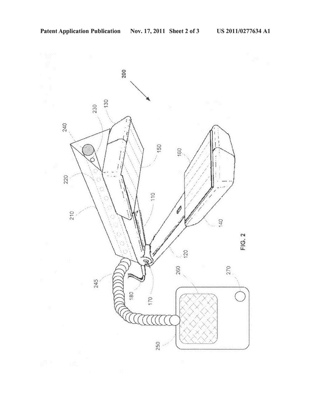 Hair straightening iron with toxic fumes filter - diagram, schematic, and image 03