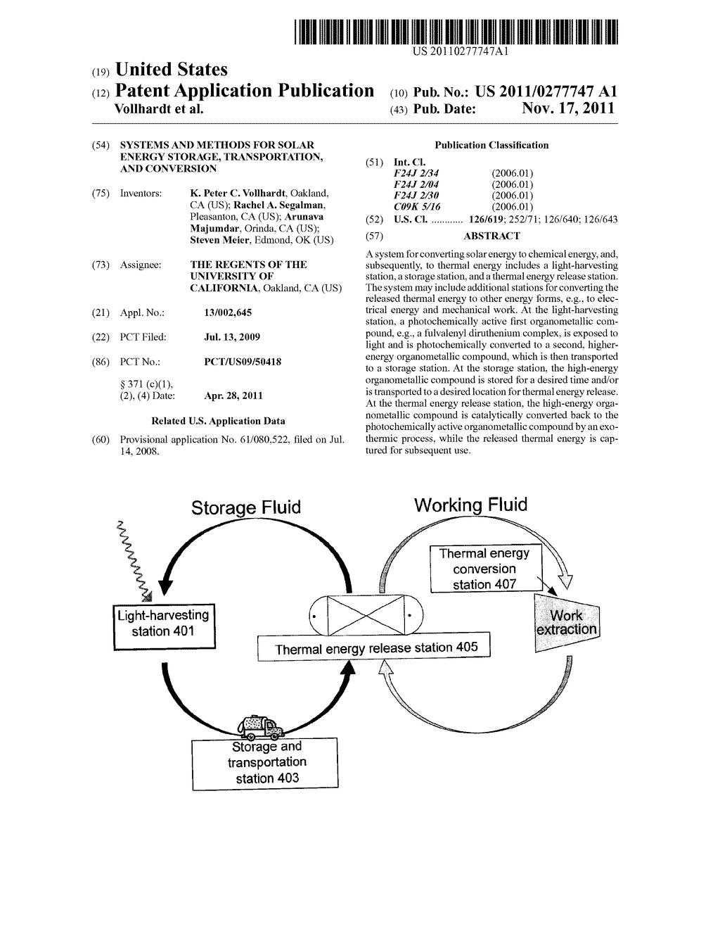 SYSTEMS AND METHODS FOR SOLAR ENERGY STORAGE, TRANSPORTATION, AND     CONVERSION - diagram, schematic, and image 01