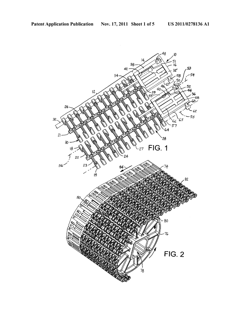 Conveyor Belt and Module with Hooked Connection and Associated Method - diagram, schematic, and image 02