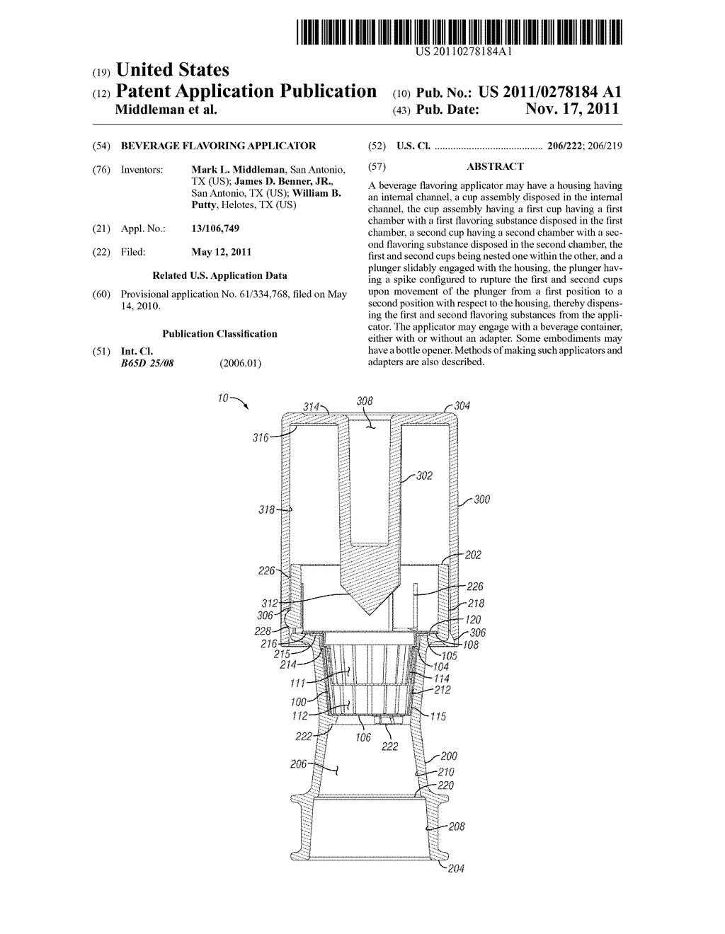 Beverage Flavoring Applicator - diagram, schematic, and image 01