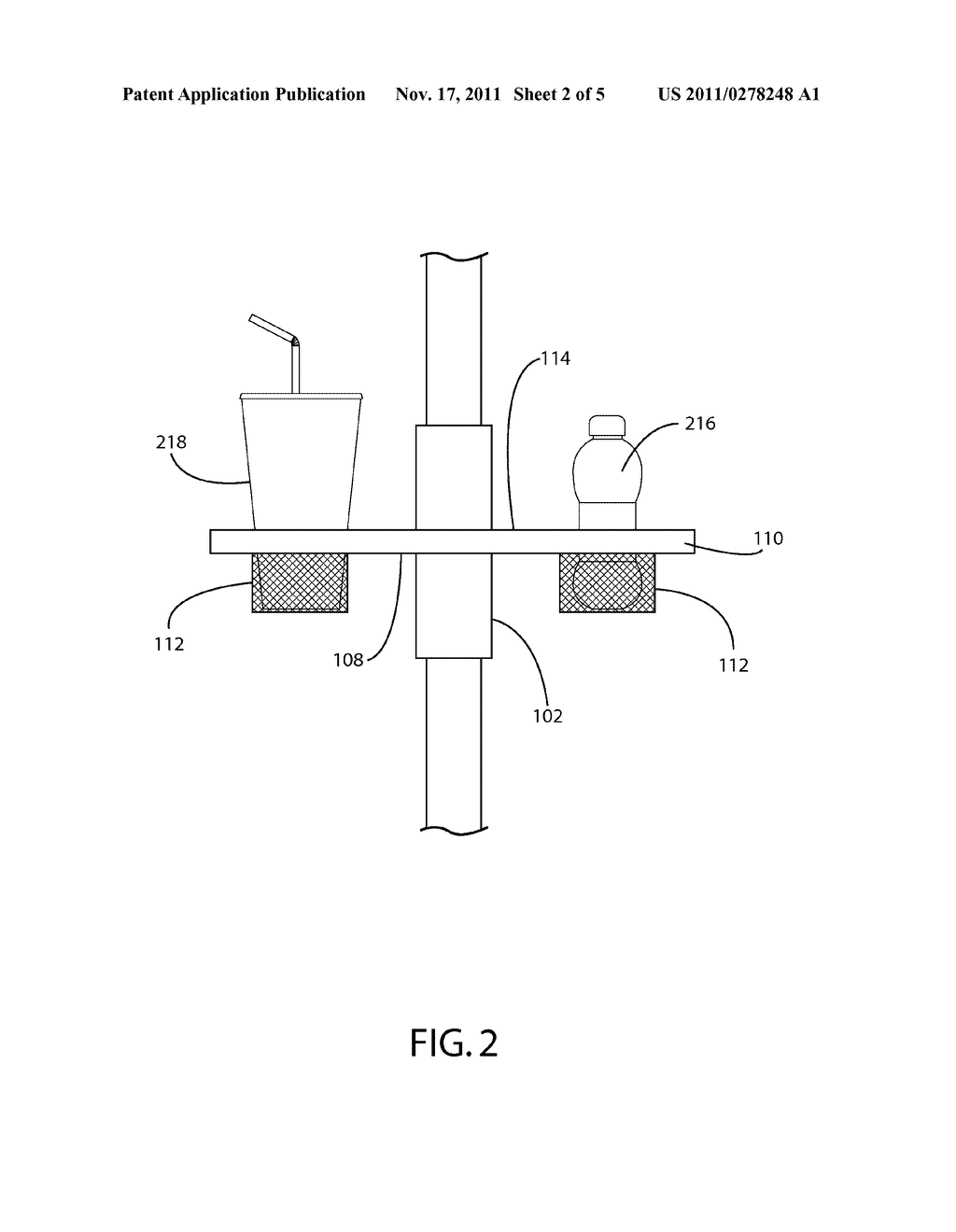 Removable Support Apparatus for Attachment to a Beach Umbrella and Method     of Manufacturing Same - diagram, schematic, and image 03