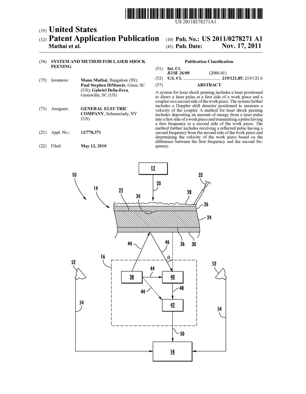 SYSTEM AND METHOD FOR LASER SHOCK PEENING - diagram, schematic, and image 01