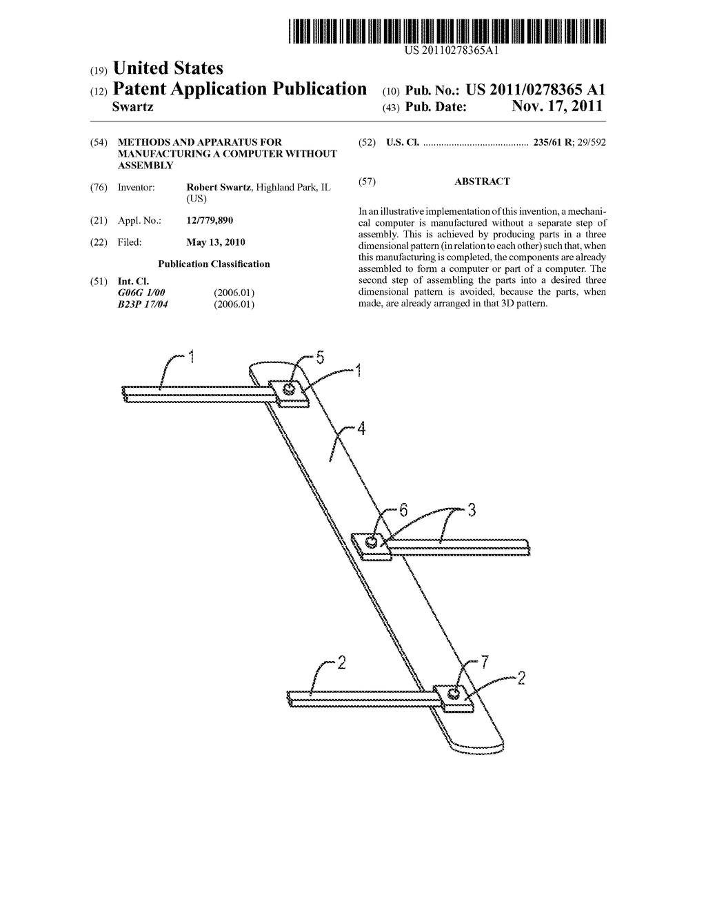 Methods and Apparatus for Manufacturing a Computer Without Assembly - diagram, schematic, and image 01