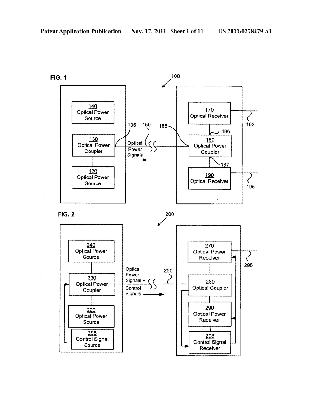 Optical power transmission system and method having counter-propagating     control signal - diagram, schematic, and image 02