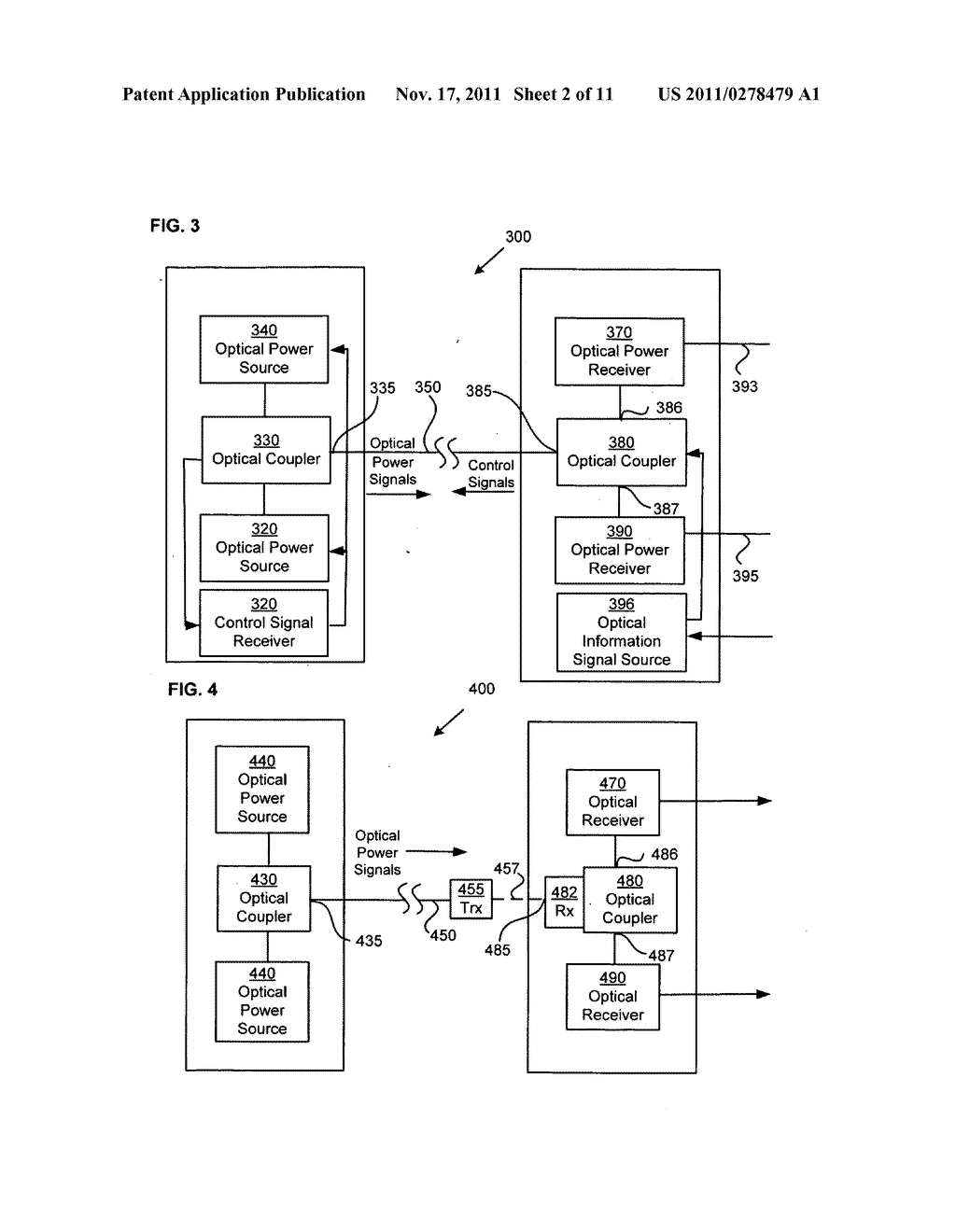 Optical power transmission system and method having counter-propagating     control signal - diagram, schematic, and image 03