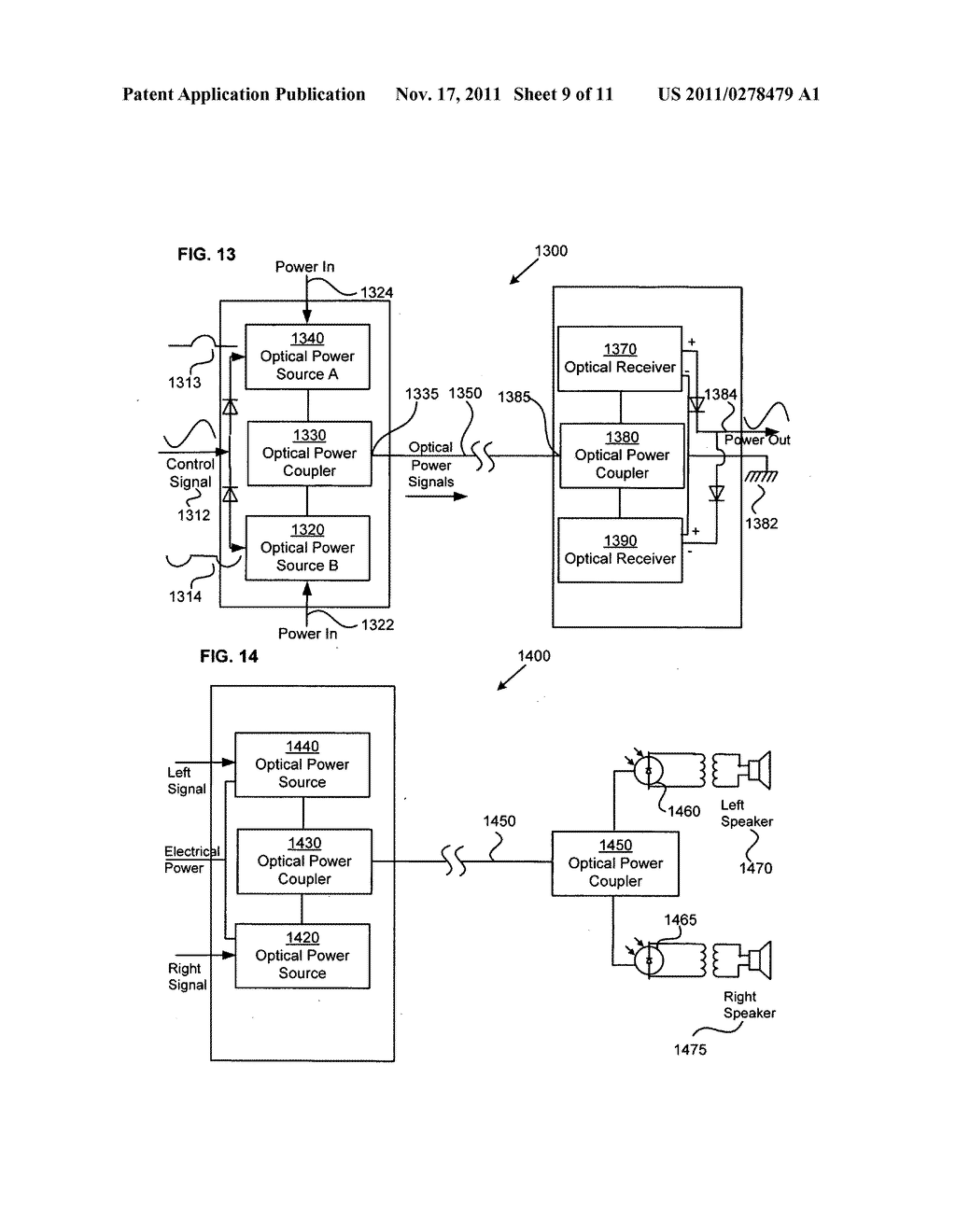 Optical power transmission system and method having counter-propagating     control signal - diagram, schematic, and image 10