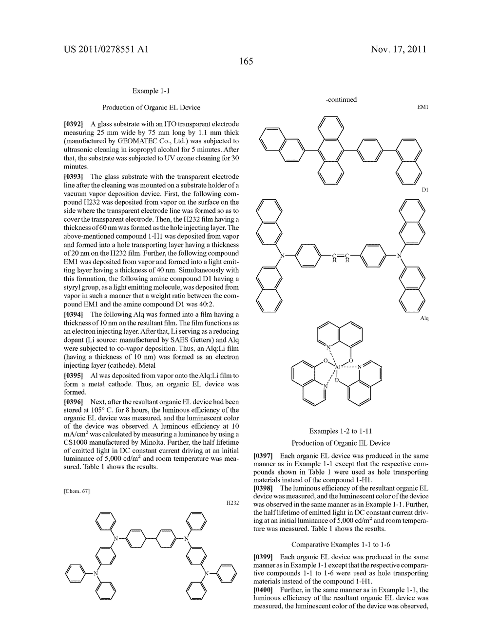 AROMATIC AMINE DERIVATIVE, AND ORGANIC ELECTROLUMINESCENT ELEMENT - diagram, schematic, and image 166