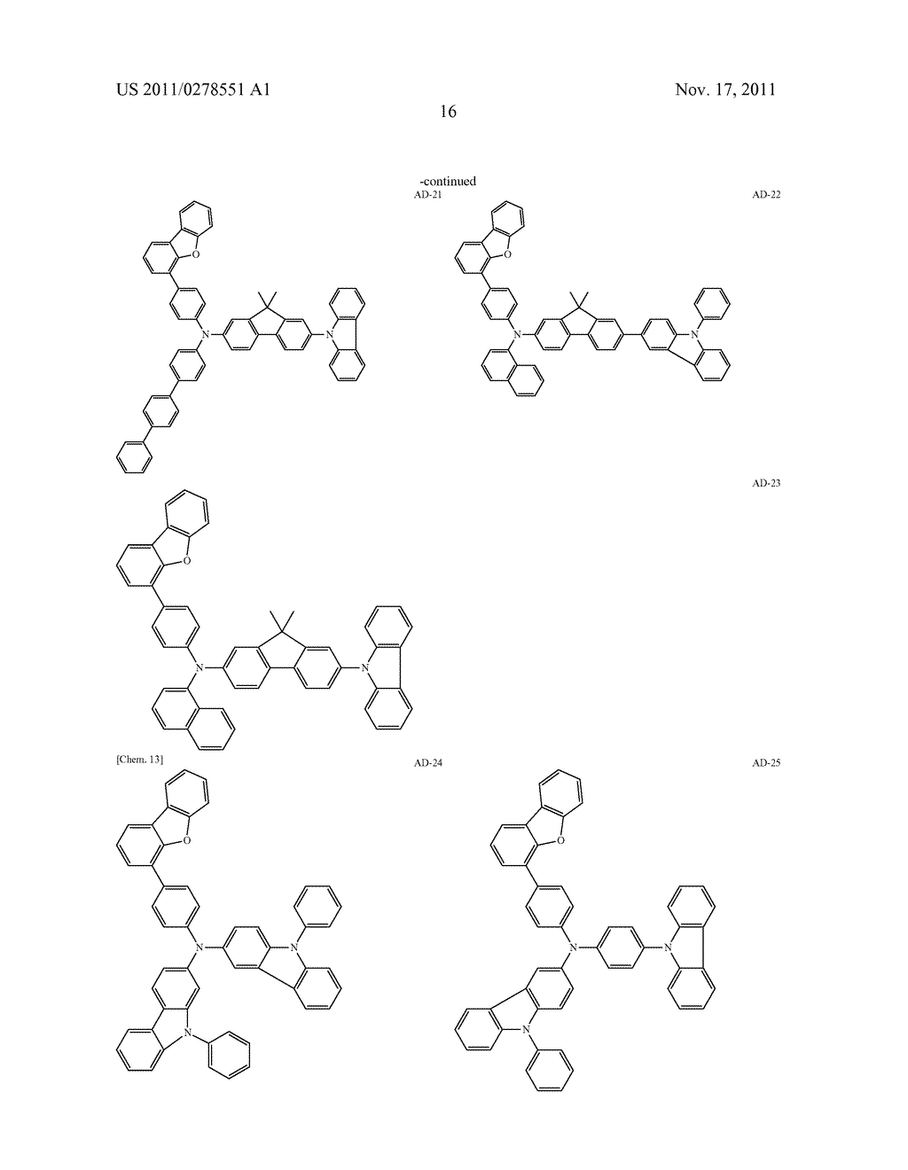 AROMATIC AMINE DERIVATIVE, AND ORGANIC ELECTROLUMINESCENT ELEMENT - diagram, schematic, and image 17