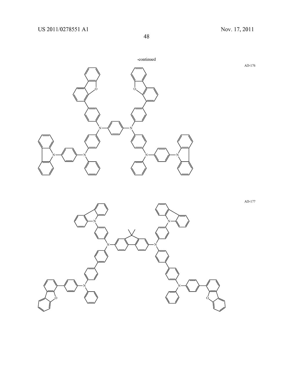 AROMATIC AMINE DERIVATIVE, AND ORGANIC ELECTROLUMINESCENT ELEMENT - diagram, schematic, and image 49