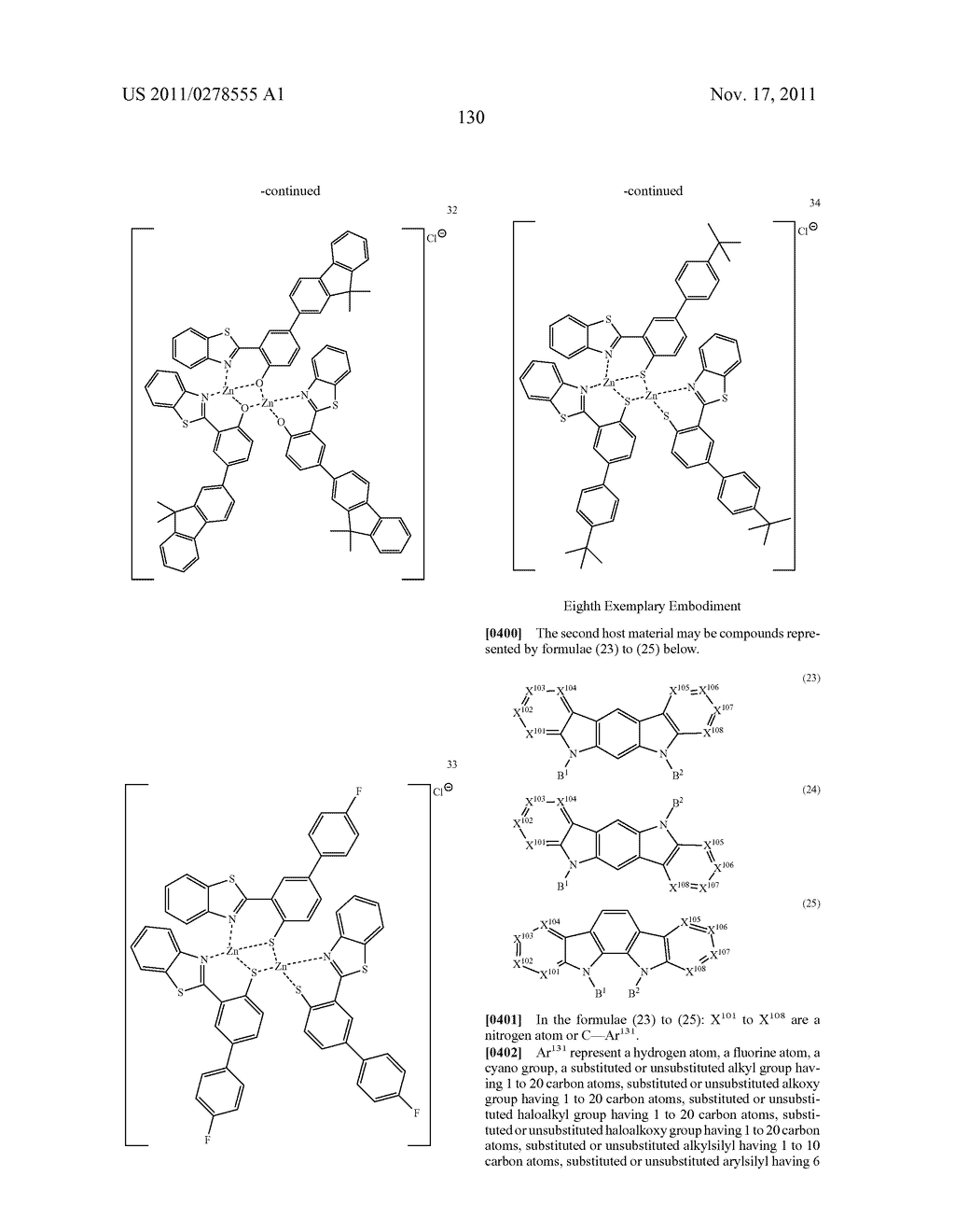 BISCARBAZOLE DERIVATIVE, MATERIAL FOR ORGANIC ELECTROLUMINESCENCE DEVICE     AND ORGANIC ELECTROLUMINESCENCE DEVICE USING THE SAME - diagram, schematic, and image 132